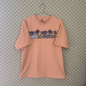 Vintage Newport Blue yellow palm tree graphic t shirt